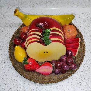 Fruit-Themed Ceramic Centerpiece
